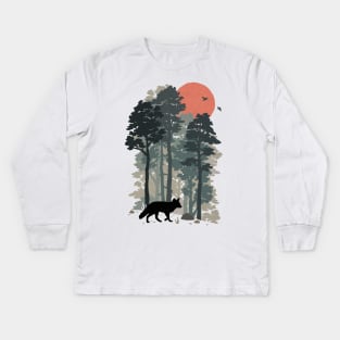 Familiar Forest Kids Long Sleeve T-Shirt